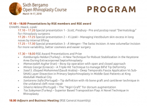 Mireas George. Official Programm. 7th Annual Meeting of the Rhinoplasty Society of Europe & 6th Bergamo Open Rhinoplasty Course.
